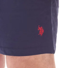 Shorts & Bermudas*U.S. POLO ASSN. Herren Freizeit- & Sport-Shorts leichte Fitness-Short mit U.S. Polo Stickerei kurze Hose US16738 Schwarz/Rot oder Dunkelblau/Rot