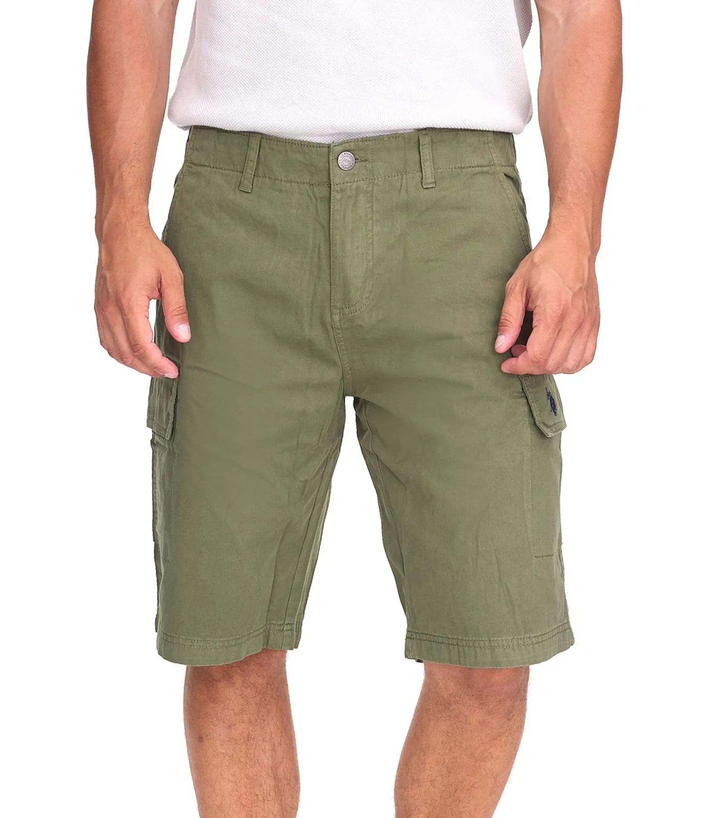 Shorts & Bermudas*U.S. POLO ASSN. Herren Freizeit-Cargo Shorts leichte Freizeit-Shorts mit U.S. Polo Stickerei kurze Hose 143 68147 52661 in Khaki, Blau, Beige oder Grau