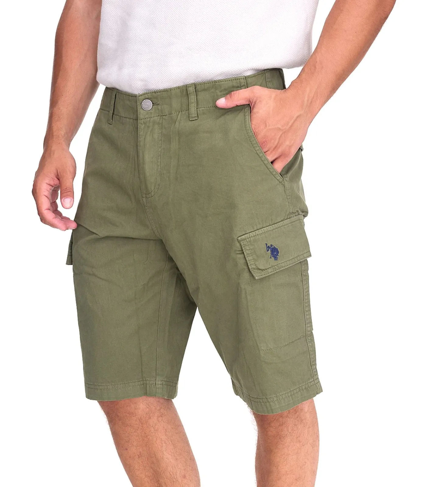 Shorts & Bermudas*U.S. POLO ASSN. Herren Freizeit-Cargo Shorts leichte Freizeit-Shorts mit U.S. Polo Stickerei kurze Hose 143 68147 52661 in Khaki, Blau, Beige oder Grau