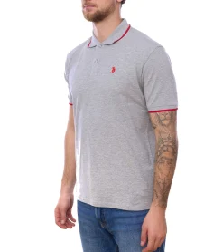 Hemden & Poloshirts*U.S. POLO ASSN. Herren Polo-Shirt Basic-Shirt Baumwoll-Shirt Kurzarm-Shirt 197 63899 52520 in oder Gelb/Blau Grau/Rot