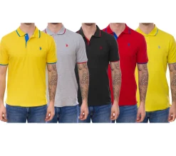 Hemden & Poloshirts*U.S. POLO ASSN. Herren Polo-Shirt Basic-Shirt Baumwoll-Shirt Kurzarm-Shirt in verschiedenen Farben