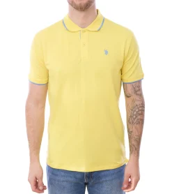 Hemden & Poloshirts*U.S. POLO ASSN. Herren Polo-Shirt Basic-Shirt Baumwoll-Shirt Kurzarm-Shirt 197 63899 52520 oder Orange Gelb