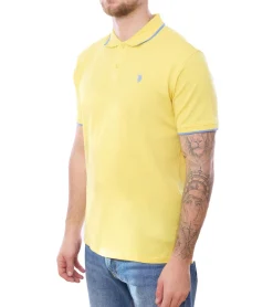 Hemden & Poloshirts*U.S. POLO ASSN. Herren Polo-Shirt Basic-Shirt Baumwoll-Shirt Kurzarm-Shirt 197 63899 52520 oder Orange Gelb