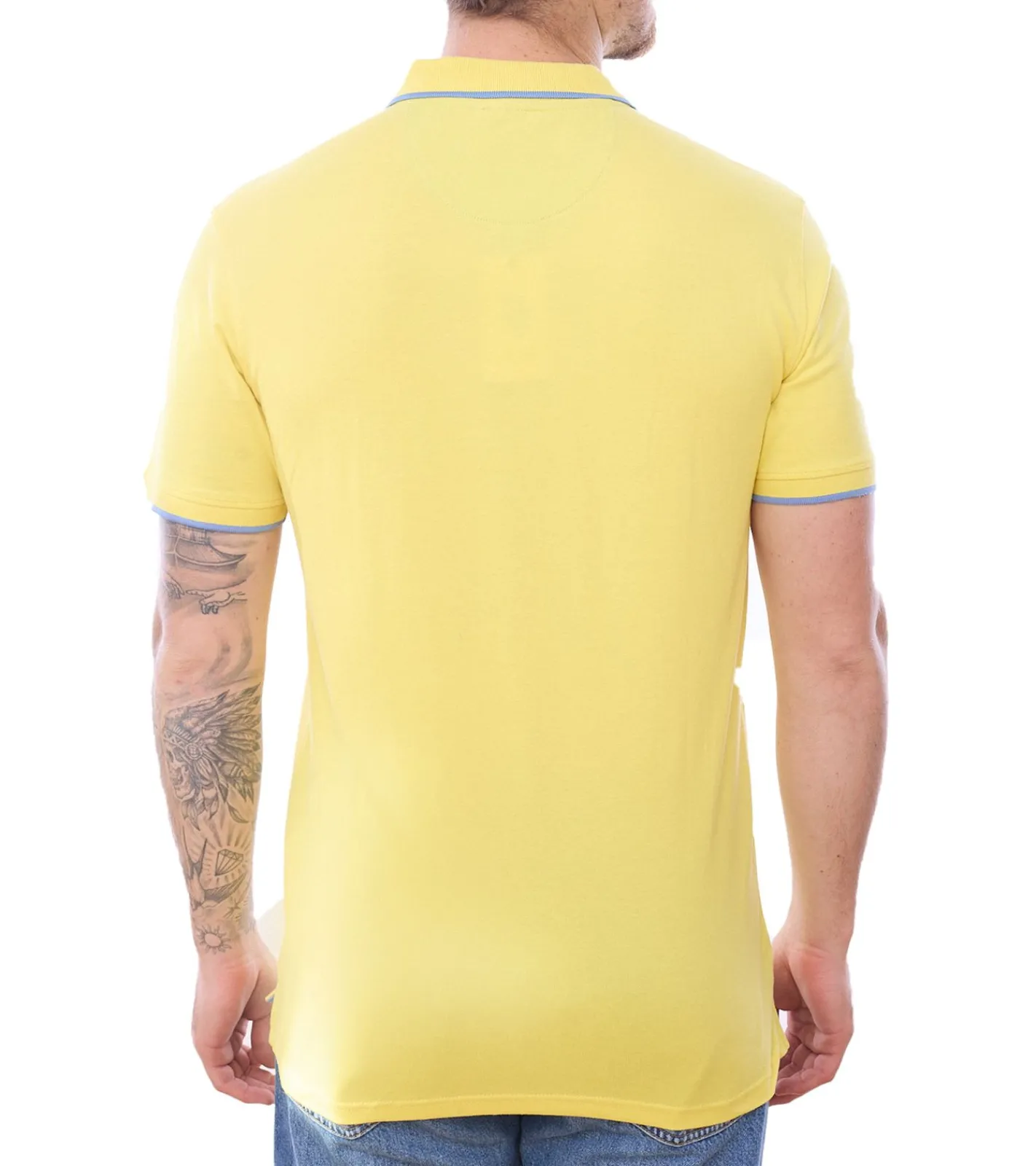 Hemden & Poloshirts*U.S. POLO ASSN. Herren Polo-Shirt Basic-Shirt Baumwoll-Shirt Kurzarm-Shirt 197 63899 52520 oder Orange Gelb