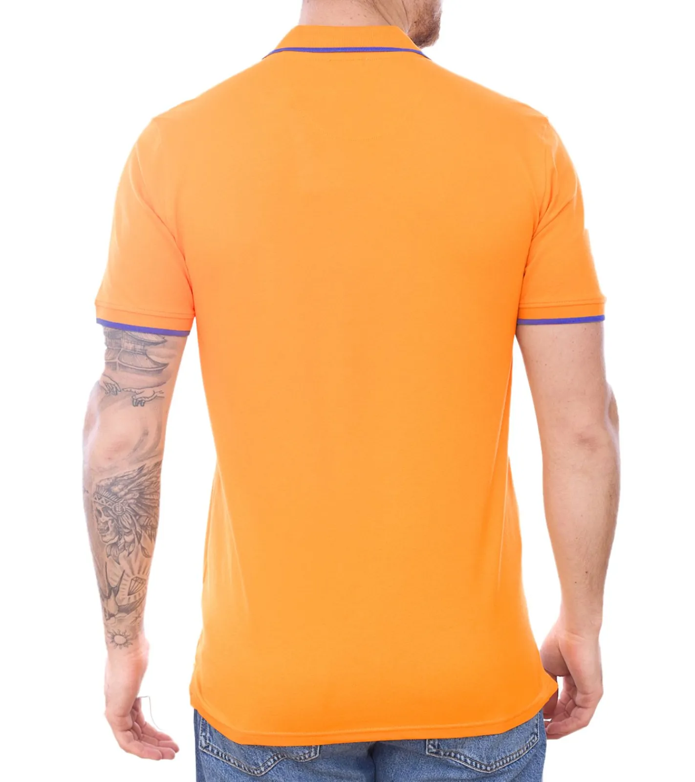 Hemden & Poloshirts*U.S. POLO ASSN. Herren Polo-Shirt Basic-Shirt Baumwoll-Shirt Kurzarm-Shirt 197 63899 52520 oder Orange Gelb