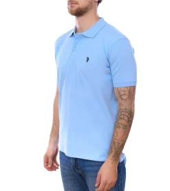 Hemden & Poloshirts*U.S. POLO ASSN. Herren Polo-Shirt Basic-Shirt Baumwoll-Shirt Kurzarm-Shirt in verschiedenen Modellen Grün, Hellblau, Rot oder Grau