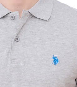 Hemden & Poloshirts*U.S. POLO ASSN. Herren Polo-Shirt Basic-Shirt Baumwoll-Shirt Kurzarm-Shirt in verschiedenen Modellen Grün, Hellblau, Rot oder Grau