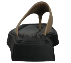 Zehentrenner & Sandalen*VAGABOND Damen Echtleder-Schuhe Zehentrenner Sommer-Schuhe 5336-201-08 Schwarz/Beige