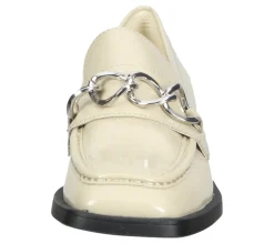 Ballerinas & Slipper*VAGABOND Damen Echtleder-Schuhe in Lack-Optik Mokassins Slipper mit Zierschnalle 5317-060-05 Beige/Silber