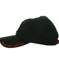 Caps & Mützen*Bio-Domes Headgear Vandals Unisex Punkrock-Band Trucker-Cap Baseball-Cap mit Logo-Stickerei Baumwoll-Cap Fan-Mütze 9053VAN Schwarz