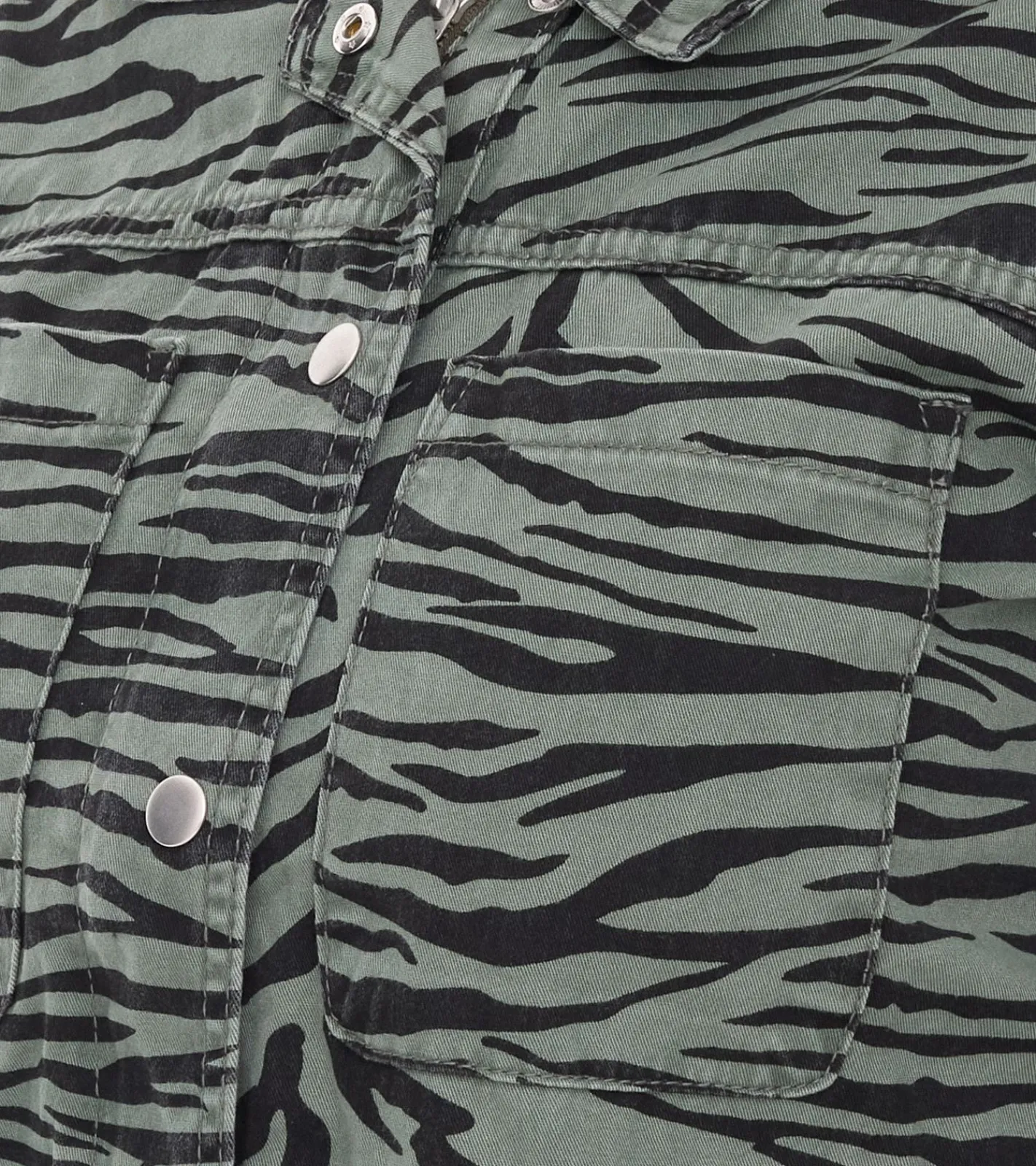 Mäntel & Jacken*vestino Damen Übergangs-Jacke Baumwoll-Jacke mit Tiermuster Jeans-Sommer-Jacke 900810 Khaki/Schwarz