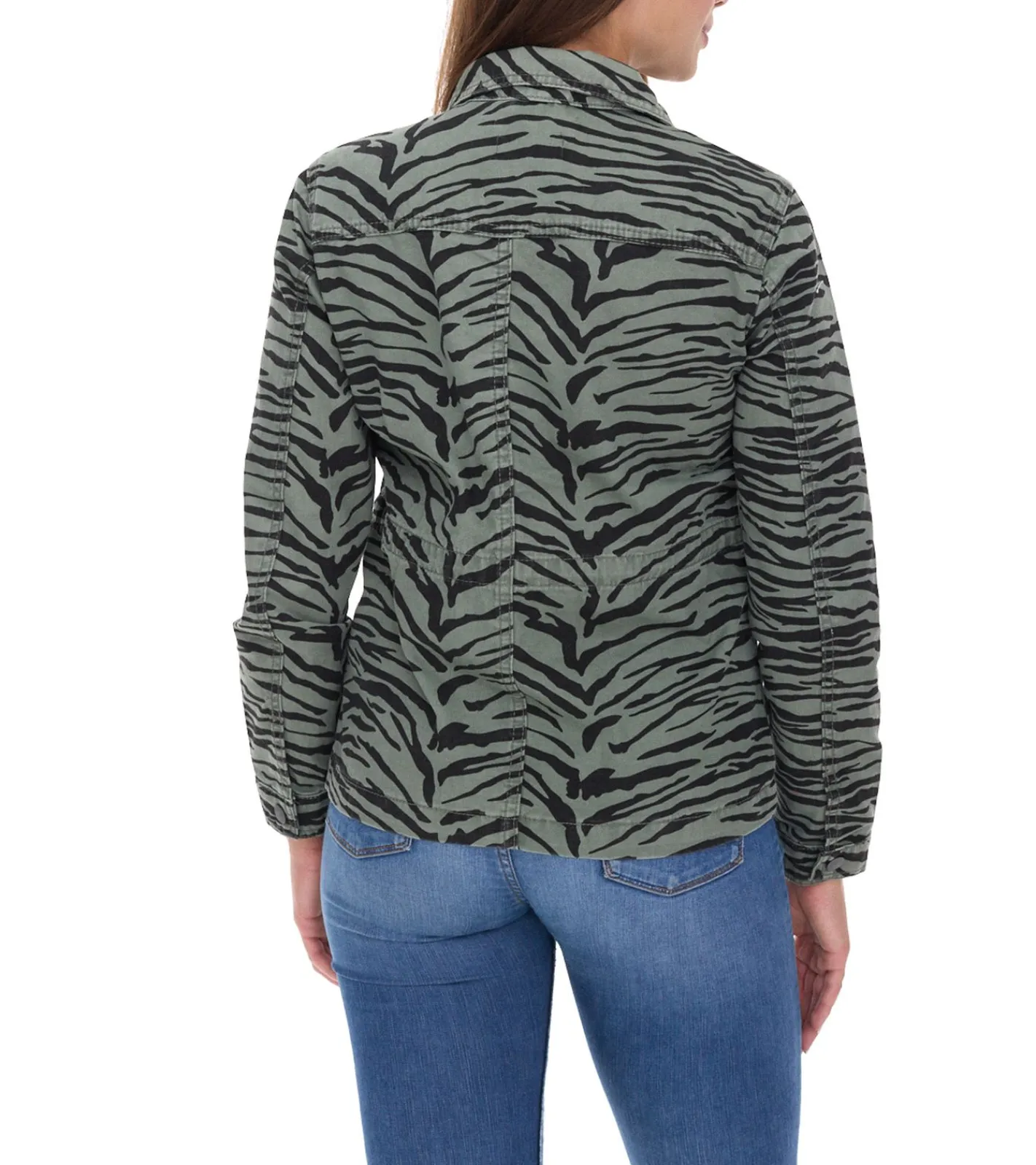 Mäntel & Jacken*vestino Damen Übergangs-Jacke Baumwoll-Jacke mit Tiermuster Jeans-Sommer-Jacke 900810 Khaki/Schwarz