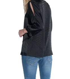 Poloshirts & Blusen*vestino Damen Bluse Sommer-Bluse stylisches Langarm-Shirt 900889 Schwarz