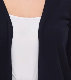Strickjacken & Cardigans*vestino Damen Bolero Strick-Jacke mit schmalen Rippbündchen Cardigan 901318 Navy