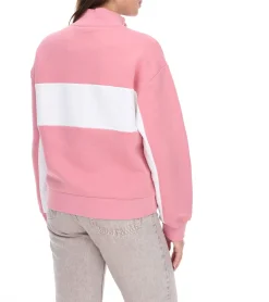 Sweater & Pullover*vestino Damen Boxy Cropped Sweatshirt mit Stehkragen Trojer Alltags-Pulli Oversized 900390 in Alt-Rosa oder Hell-Blau