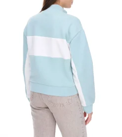Sweater & Pullover*vestino Damen Boxy Cropped Sweatshirt mit Stehkragen Trojer Alltags-Pulli Oversized 900390 Hellblau