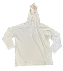 Sweater & Pullover*vestino Damen Hoodie mit Seitentaschen Kapuzen-Pullover Alltags-Pulli 900901 Creme-Weiß