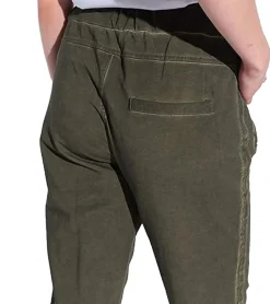 Hosen & Jeans*vestino Damen Jogg-Pant mit Vintage-Färbung Stoff-Hose mit Zipp-Taschen 901579 Grün