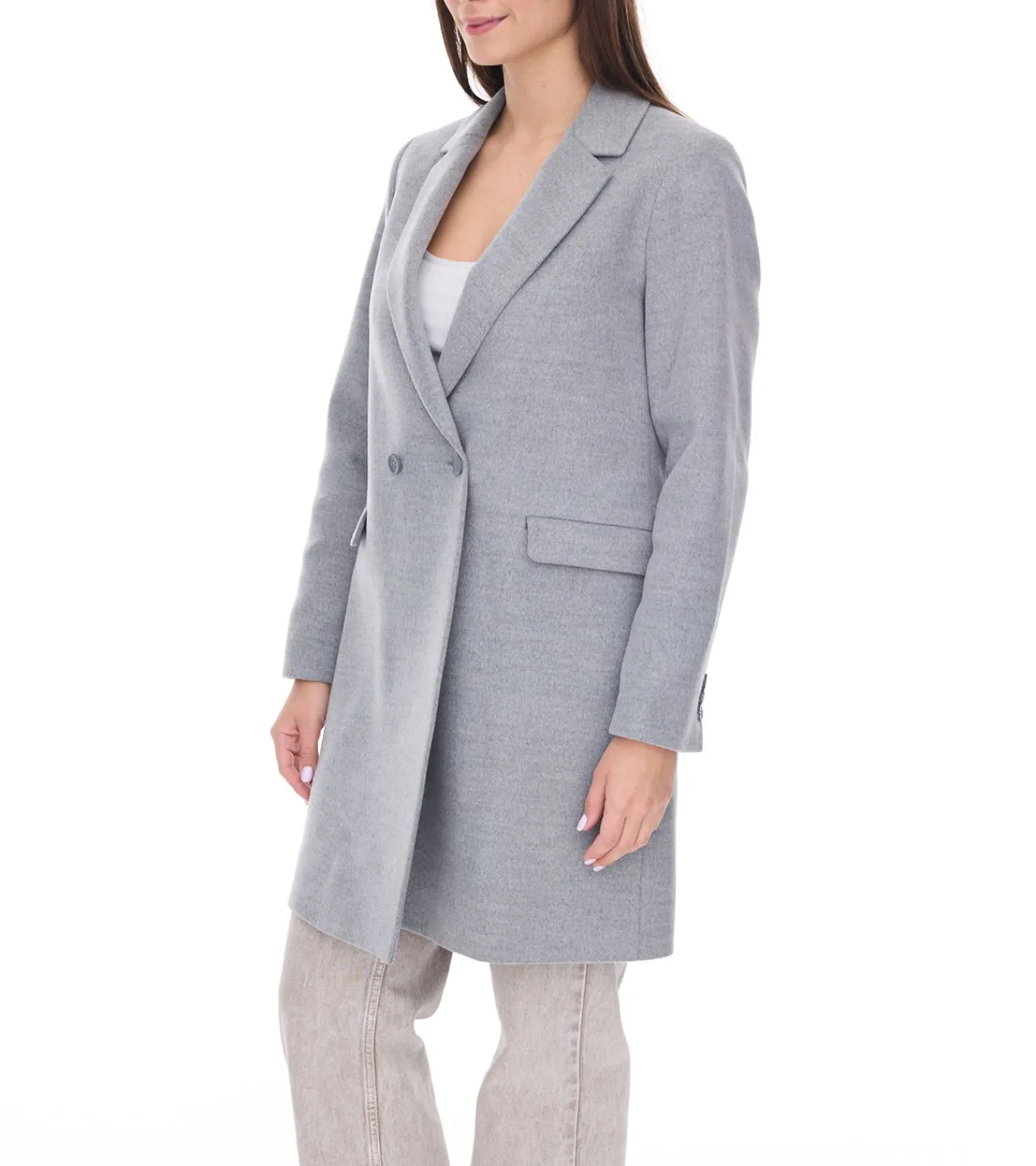 Mäntel & Jacken*vestino Damen Kurz-Mantel Alltags-Mantel stylischer Basic-Mantel Langarm-Jacke 900430 Grau