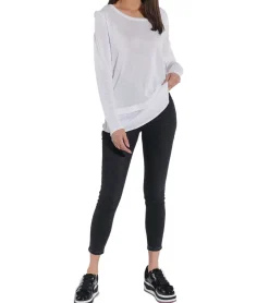 Sweater & Pullover*vestino Damen Strick-Pullover Baumwoll-Pullover Freizeit-Sweater 2 in 1 Style 900498 Weiß