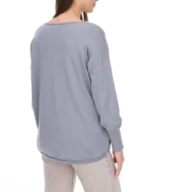 Sweater & Pullover*vestino Damen Sweat-Pullover mit Rundhals-Ausschnitt Ausgeh-Pullover Freizeit-Sweater 901038 Grau