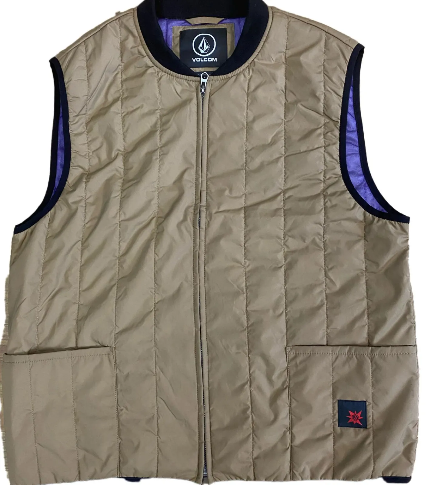 Jacken & Mäntel*VOLCOM Herren Alltags-Weste mit Rippkragen Outdoor-Weste A1842000 Khaki