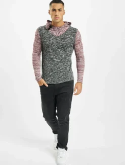 Sweater & Pullover|Pullover & Sweater*vsct 2 Btn Hooded Moulinee 2 Colour Hoodie rot