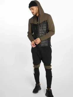 Pullover & Sweater*vsct 2 Colour Amour Zip Hoodie khaki