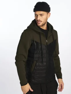 Pullover & Sweater*vsct 2 Colour Amour Zip Hoodie khaki