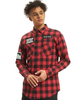 Hemden & Poloshirts*vsct Customized Kariertes Tageshemd rot