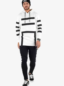 Pullover & Sweater*vsct Geomatrix Hoodie weiß