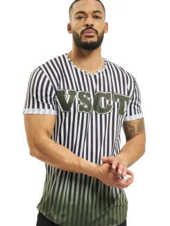 T-Shirts & Tank Tops*vsct Graded Coach Gestreiftes Logo-T-Shirt weiß