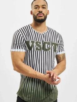 T-Shirts & Tank Tops*vsct Graded Coach Gestreiftes Logo-T-Shirt weiß