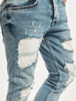 Jeans & Hosen*vsct Hank Customized Skinny Jeans Gebleichtes Weiß Reparatur