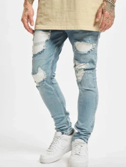Jeans & Hosen*vsct Hank Customized Skinny Jeans Gebleichtes Weiß Reparatur