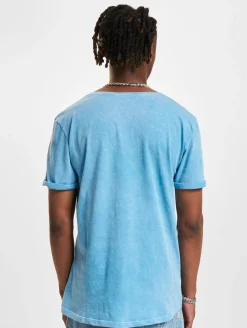 T-Shirts & Tank Tops*vsct Harlem 91 Washed T-Shirt Azurblau