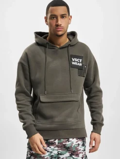 Pullover & Sweater*vsct Heavy Kangu Pkt Logo Hoodie Khaki