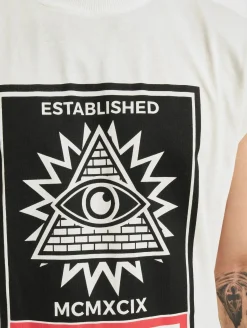 Tops & T-Shirts|T-Shirts & Tank Tops*vsct 2-in-1-T-Shirt mit übergroßem Augenmotiv, Ecru