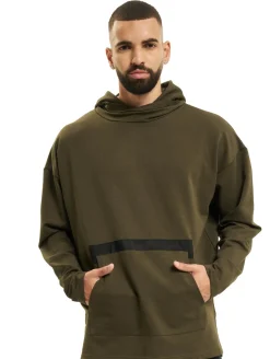Pullover & Sweater*vsct Kapuzenpullover mit großem Logo khaki