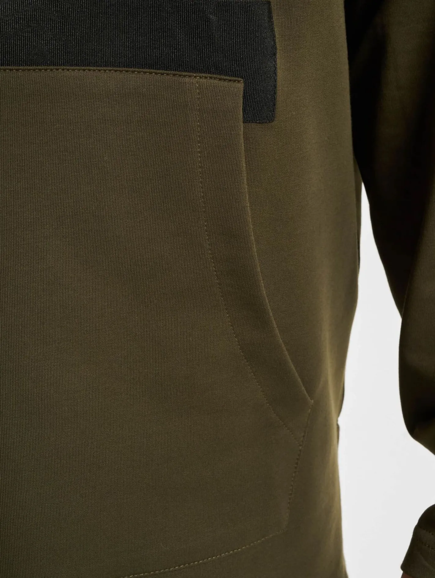 Pullover & Sweater*vsct Kapuzenpullover mit großem Logo khaki