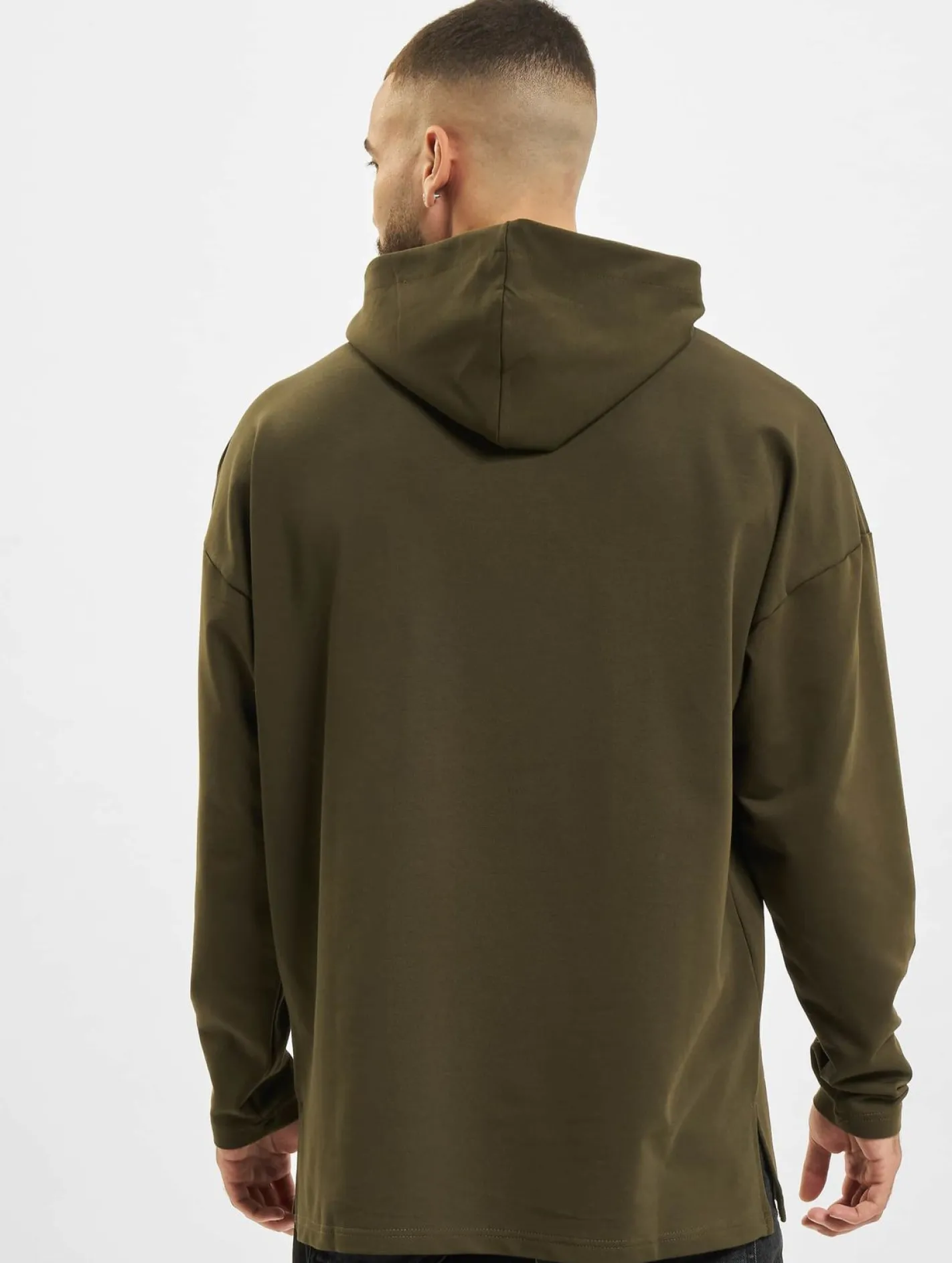 Pullover & Sweater*vsct Kapuzenpullover mit großem Logo khaki