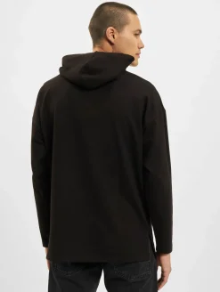 Pullover & Sweater*vsct Kapuzenpullover mit großem Logo schwarz