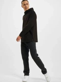 Pullover & Sweater*vsct Kapuzenpullover mit großem Logo schwarz