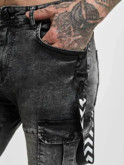 Jeans & Hosen*vsct Keanu Biker Cargo Hosenträger Black Acid