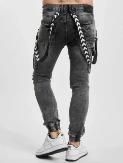 Jeans & Hosen*vsct Keanu Biker Cargo Hosenträger Black Acid