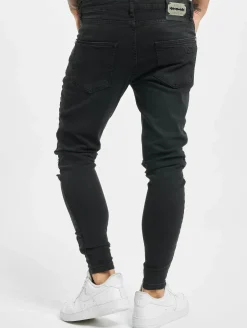 Jeans & Hosen*vsct Keanu Slim Fit-Jeans mit Reißverschluss am Beinabschluss, Schwarz, ausgewaschen