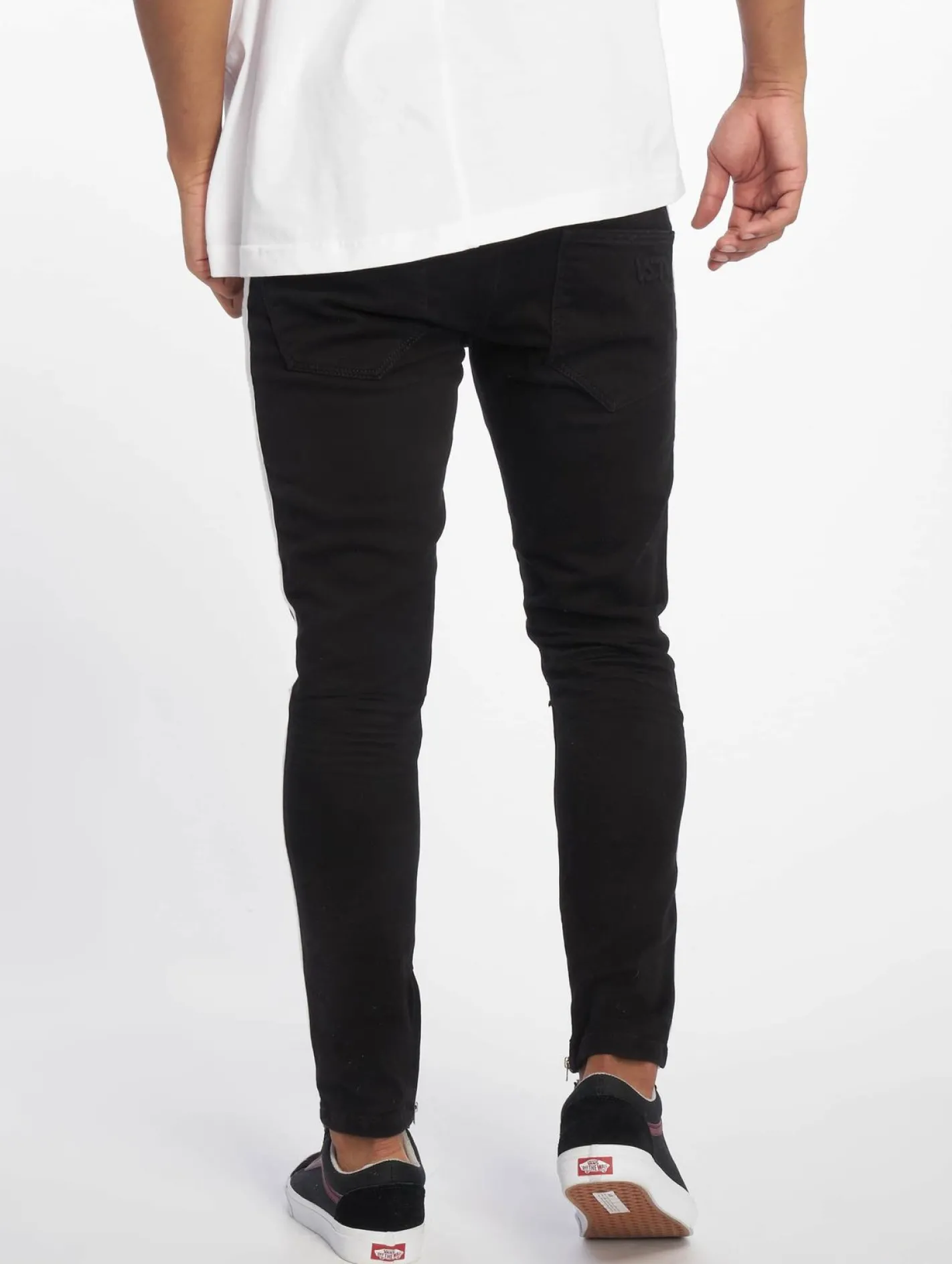 Jeans & Hosen*vsct Knox Stripe Slim Fit Jeans Schwarz Kneecut