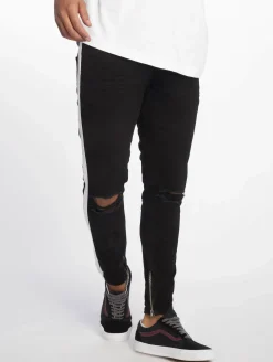 Jeans & Hosen*vsct Knox Stripe Slim Fit Jeans Schwarz Kneecut