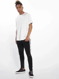 Jeans & Hosen*vsct Knox Stripe Slim Fit Jeans Schwarz Kneecut