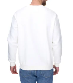 Pullover & Sweater*vsct Life Herren Rundhals-Pullover mit Flock-Patch auf Brust Sweater 5642974 Ecru/Weiß